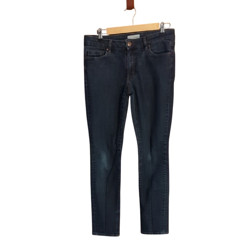 Loft Women's Curvy Skinny Dark Blue Jeans Sz 6